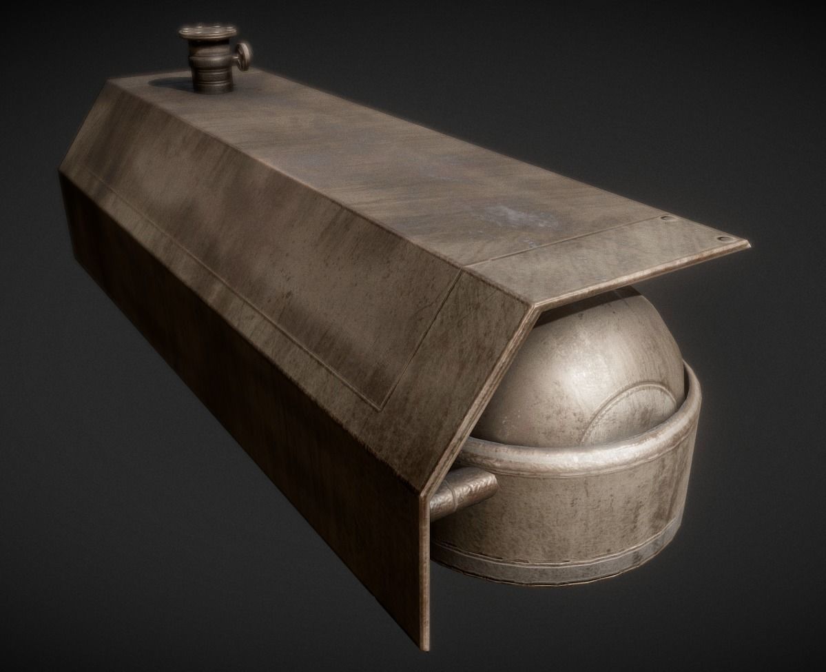 Fuel Tank Old Version Low-poly 3D model_7