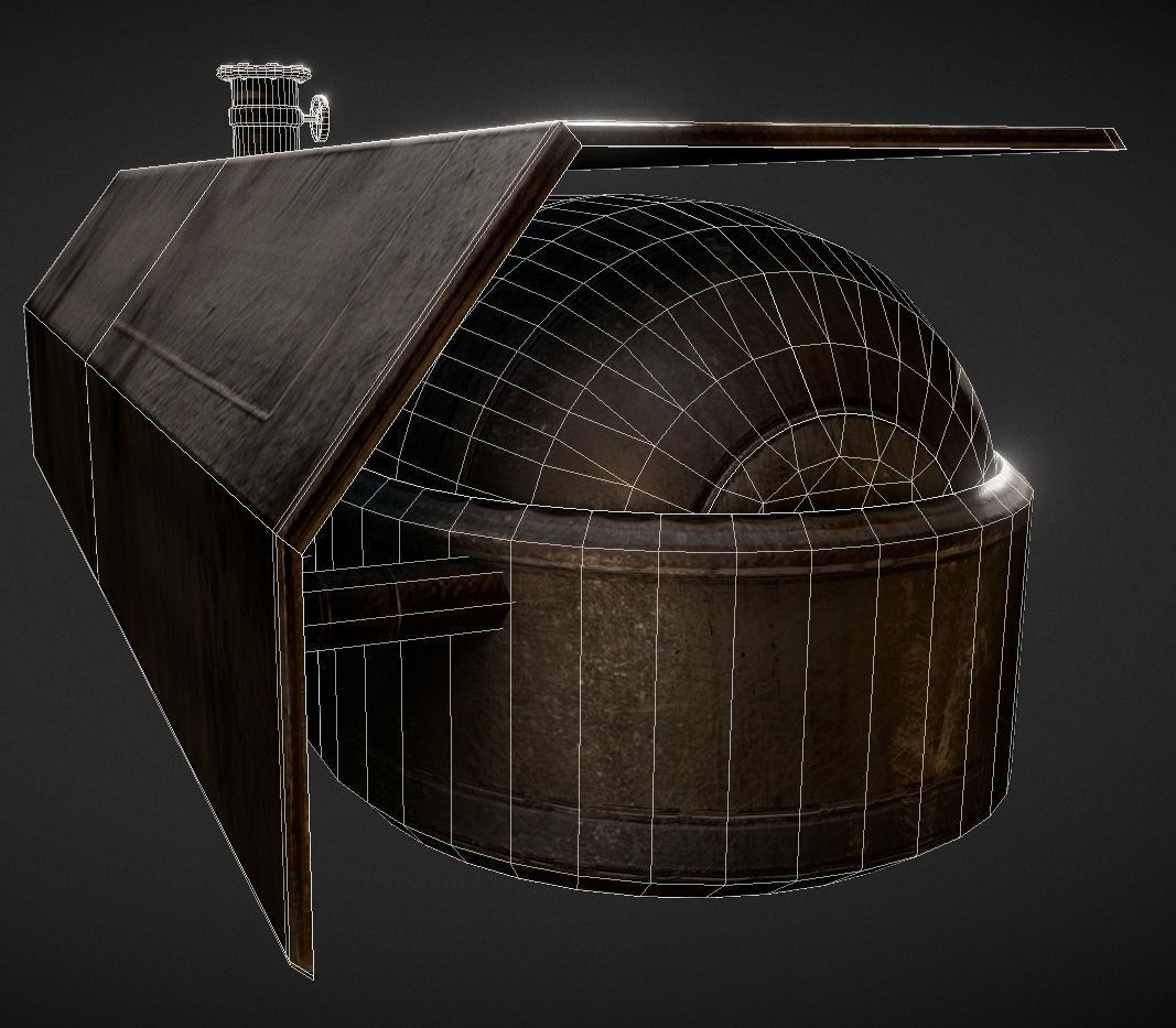 Fuel Tank Old Version Low-poly 3D model_15