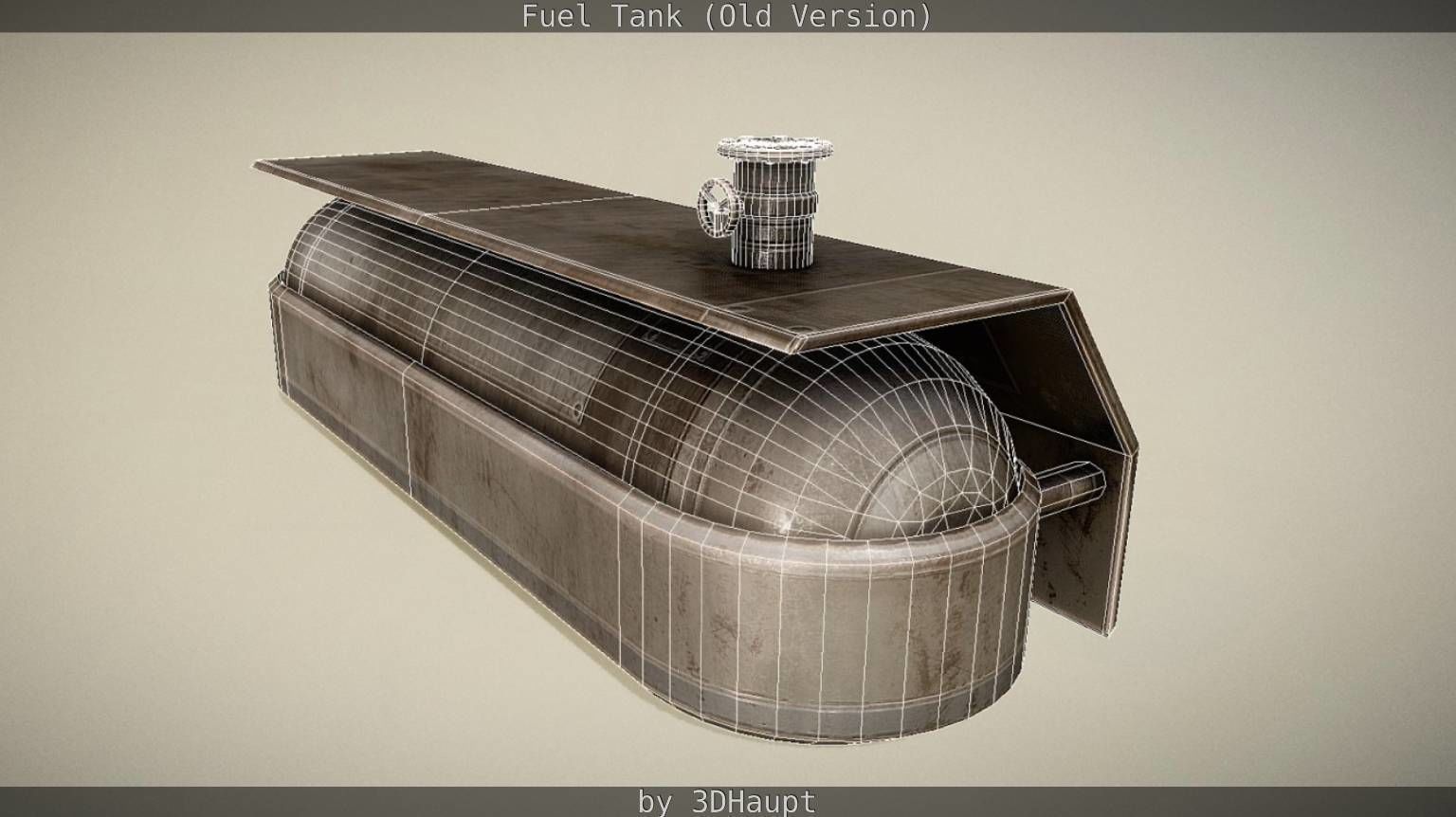 Fuel Tank Old Version Low-poly 3D model_98