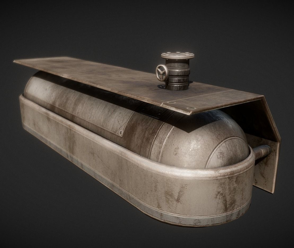 Fuel Tank Old Version Low-poly 3D model
