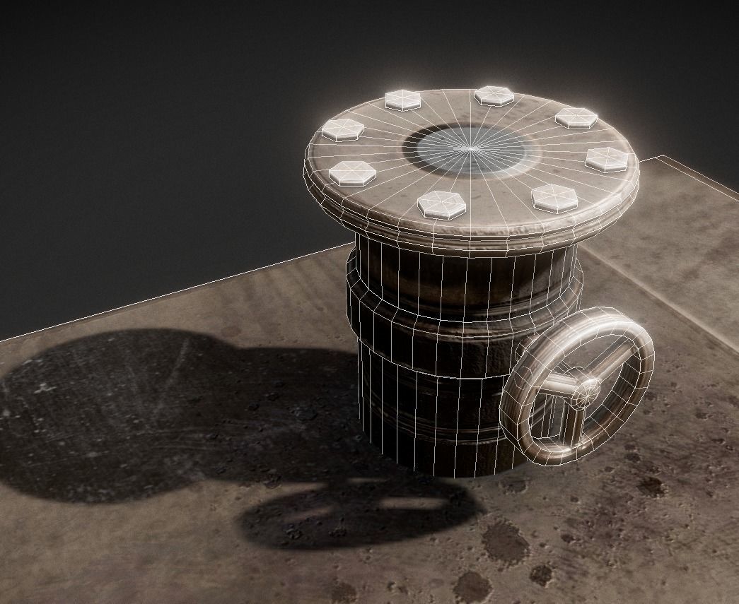 Fuel Tank Old Version Low-poly 3D model_5