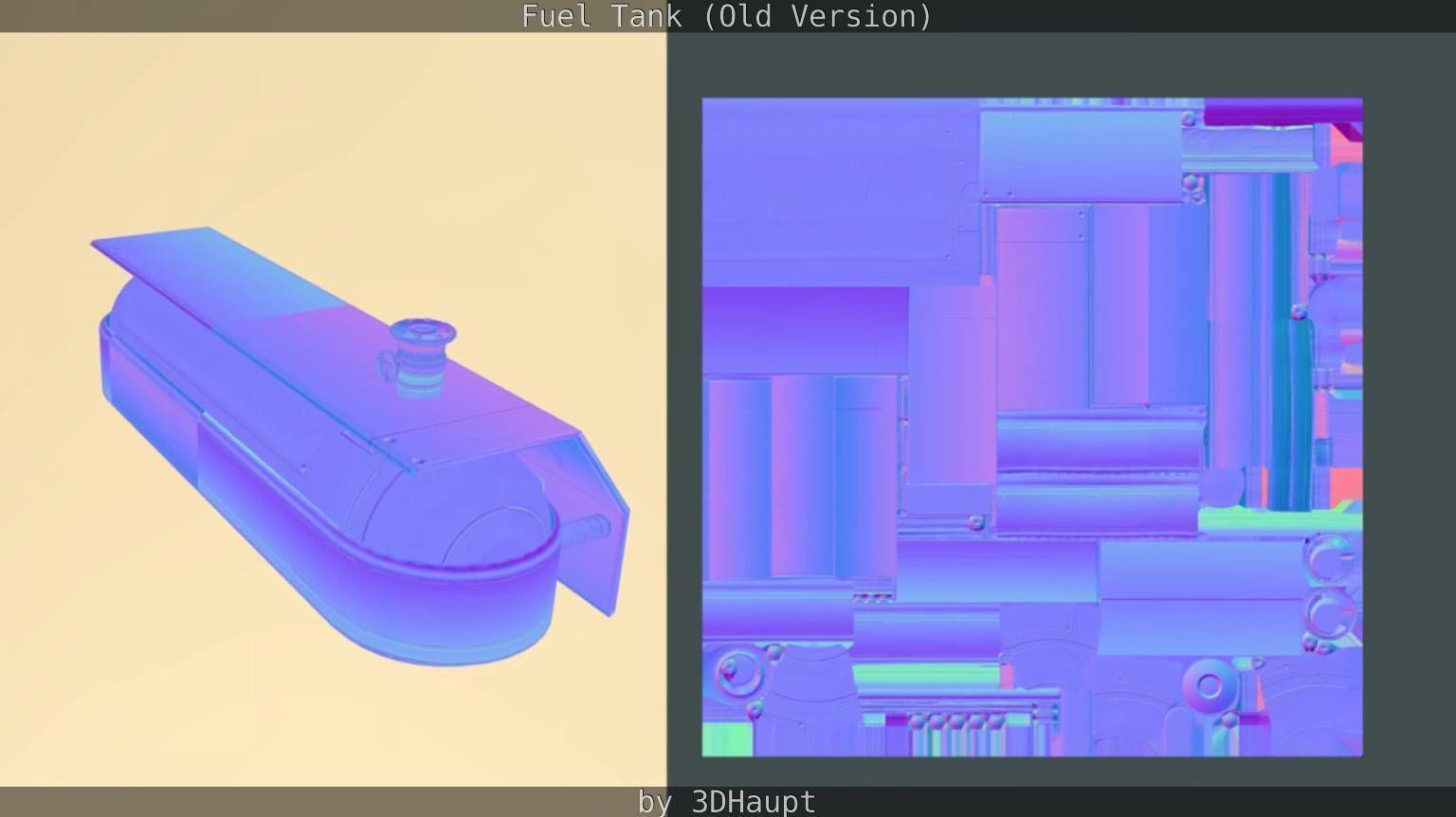 Fuel Tank Old Version Low-poly 3D model_36