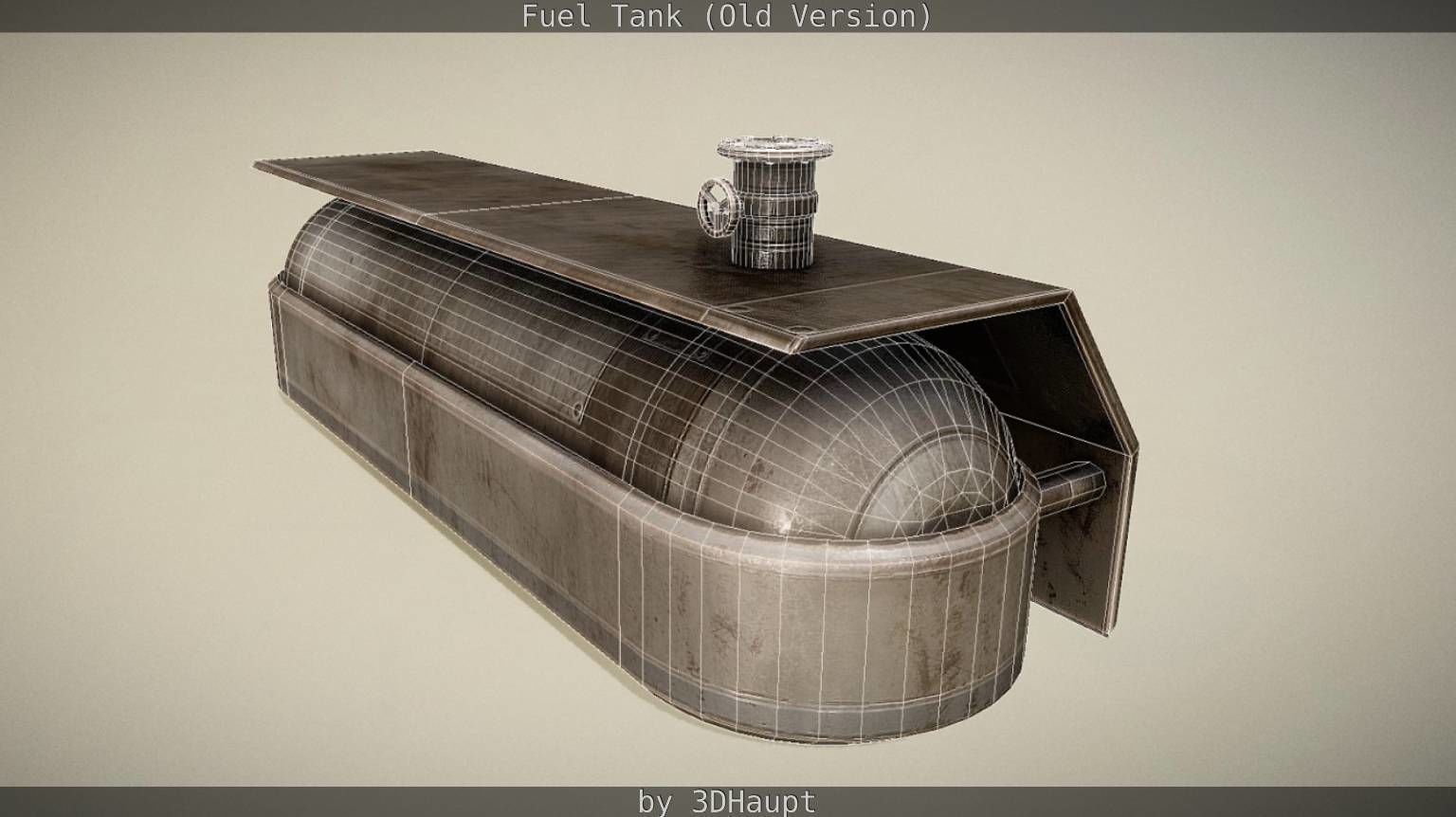 Fuel Tank Old Version Low-poly 3D model_97