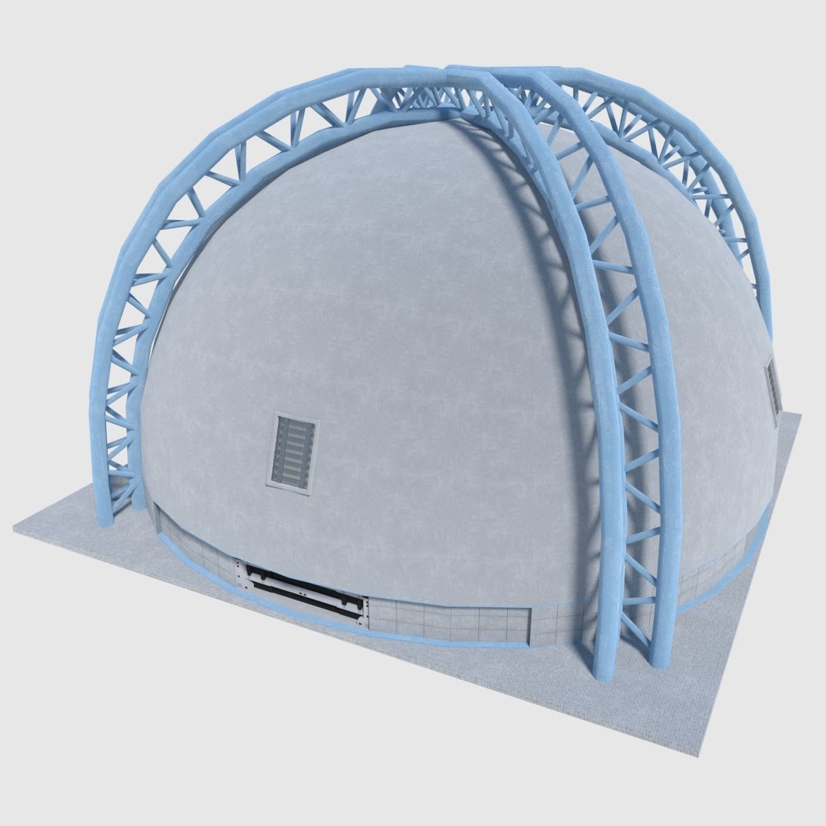 Medical Research Science Building - Game Ready Low-poly 3D model
