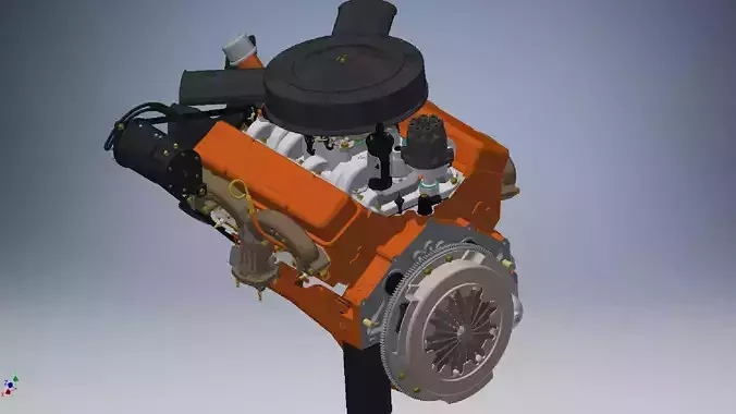 3D model Engine V-46 VR / AR / low-poly | CGTrader
