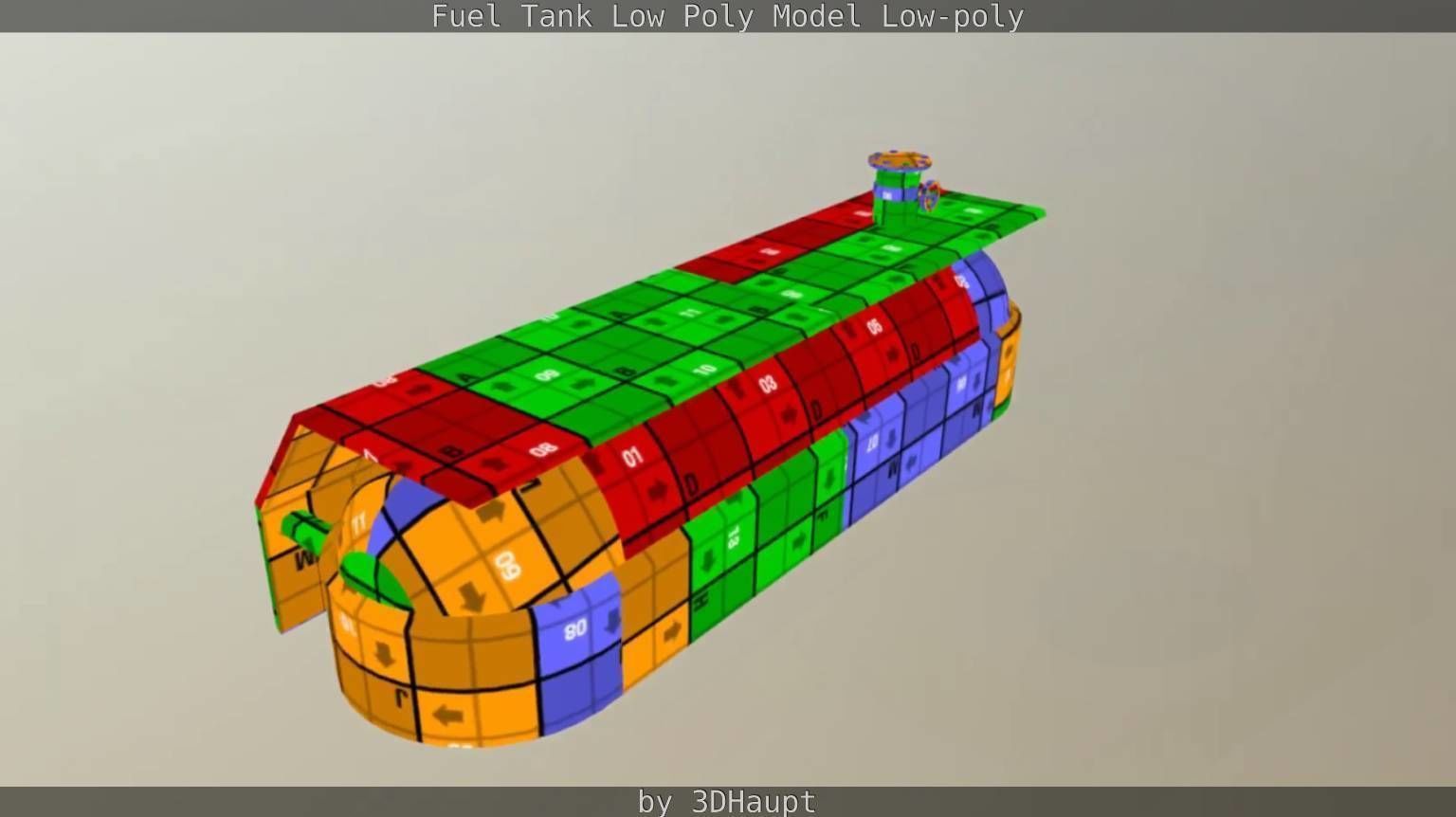 Fuel Tank Low Poly Model Low-poly 3D model_73