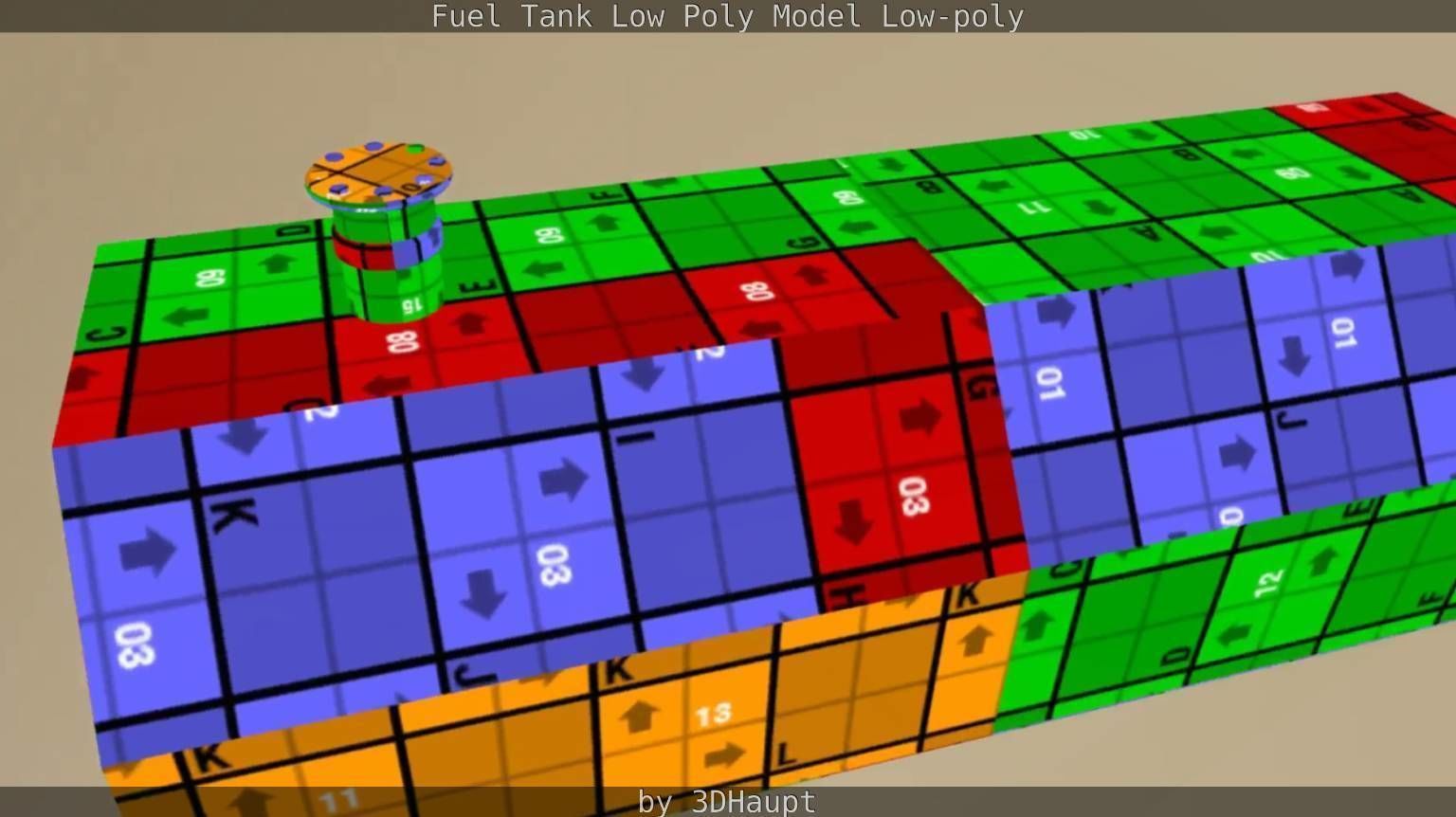 Fuel Tank Low Poly Model Low-poly 3D model_67