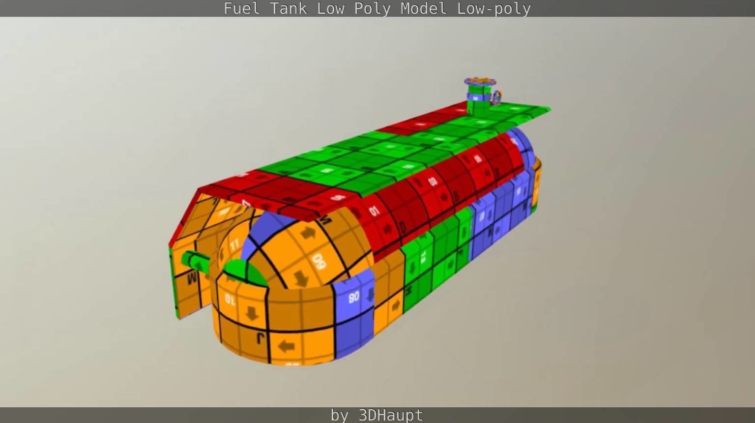 Fuel Tank Low Poly Model Low-poly 3D model_75