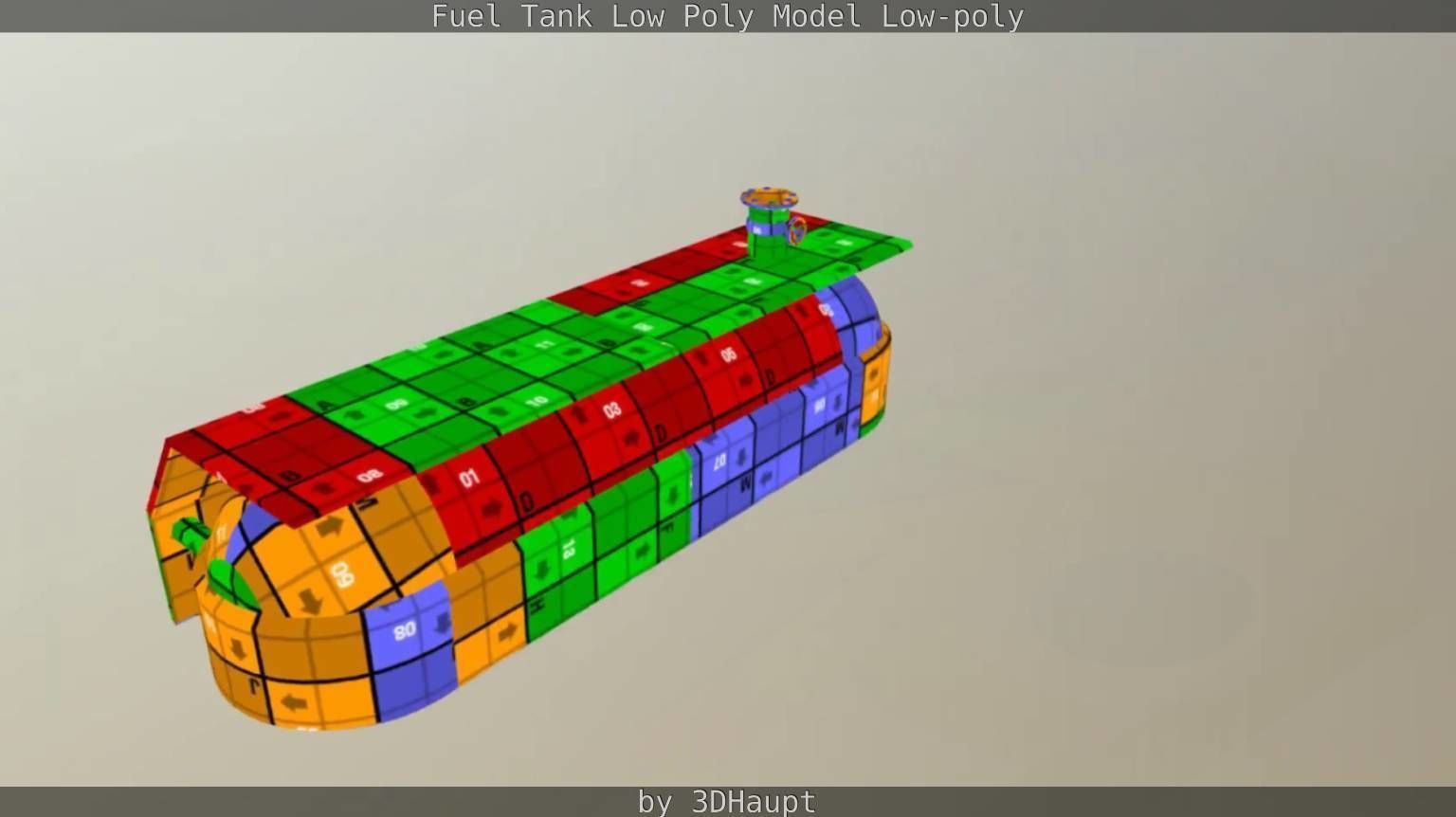 Fuel Tank Low Poly Model Low-poly 3D model_72