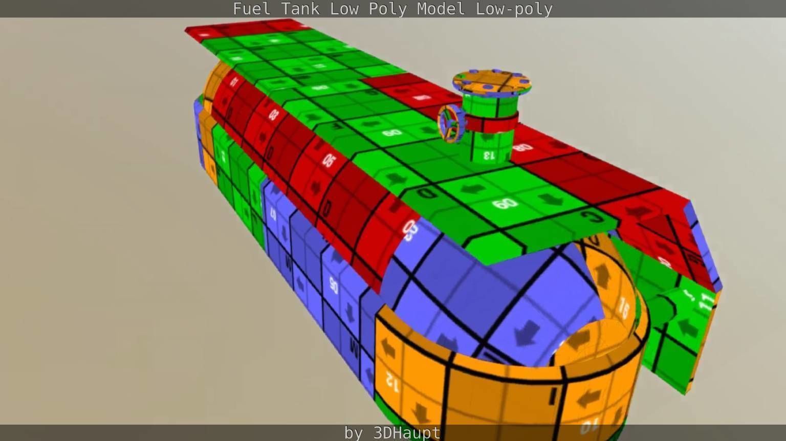 Fuel Tank Low Poly Model Low-poly 3D model_66