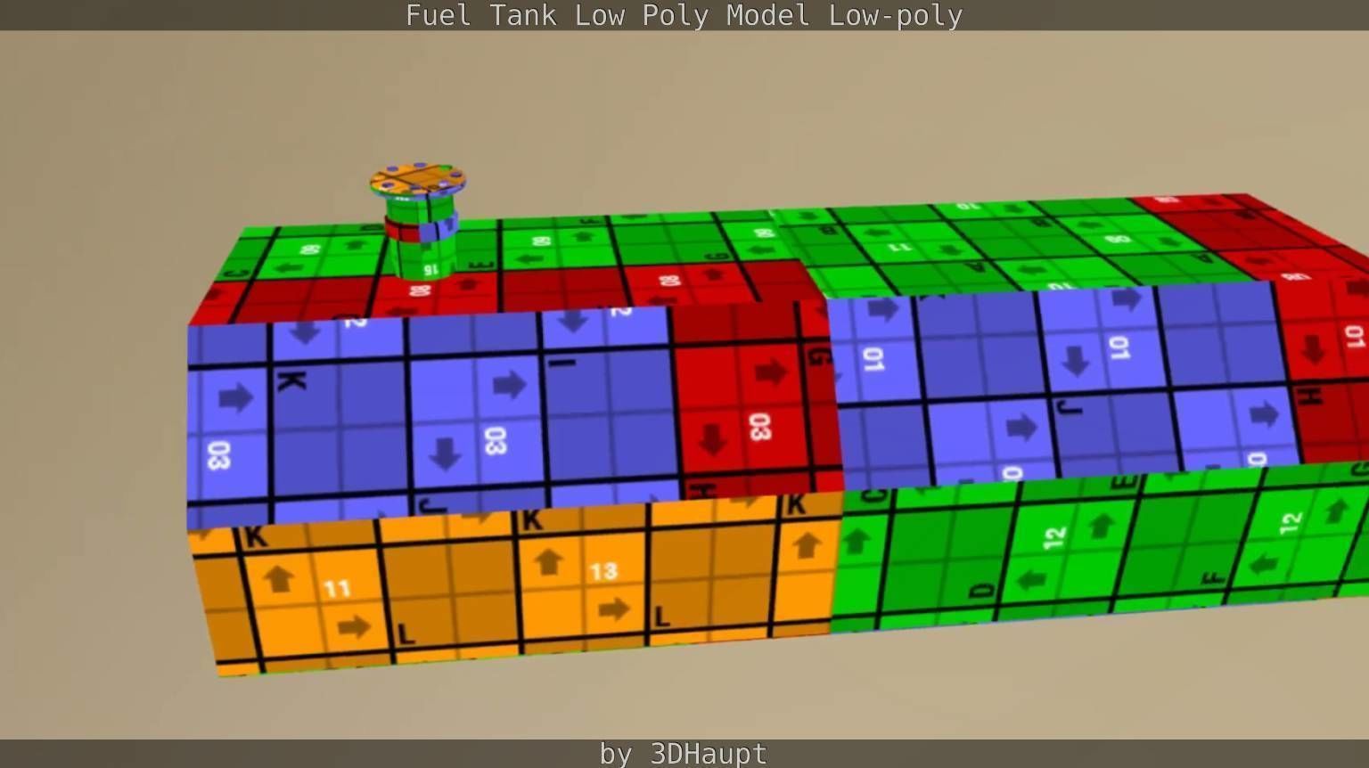 Fuel Tank Low Poly Model Low-poly 3D model_68