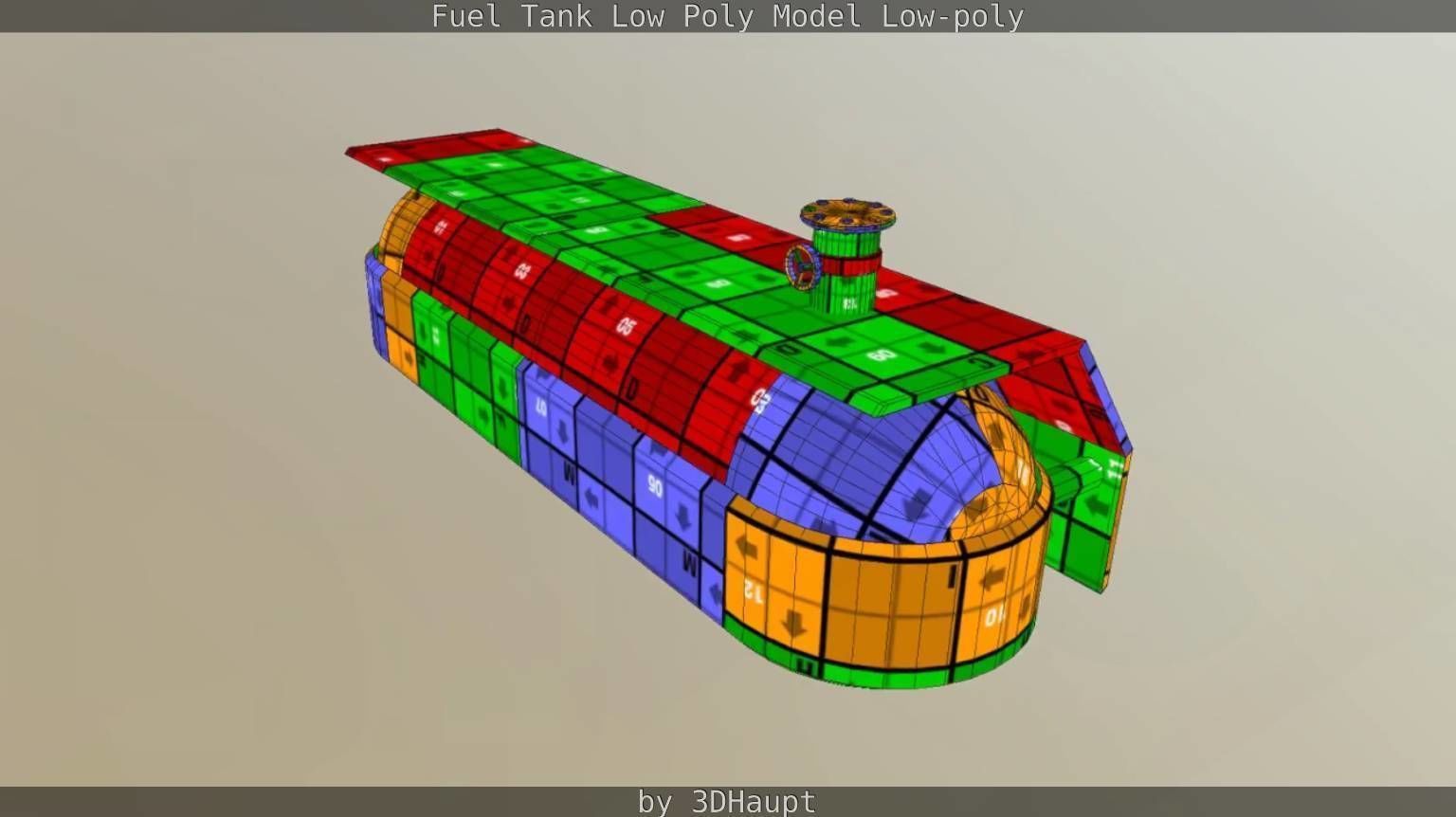 Fuel Tank Low Poly Model Low-poly 3D model_65