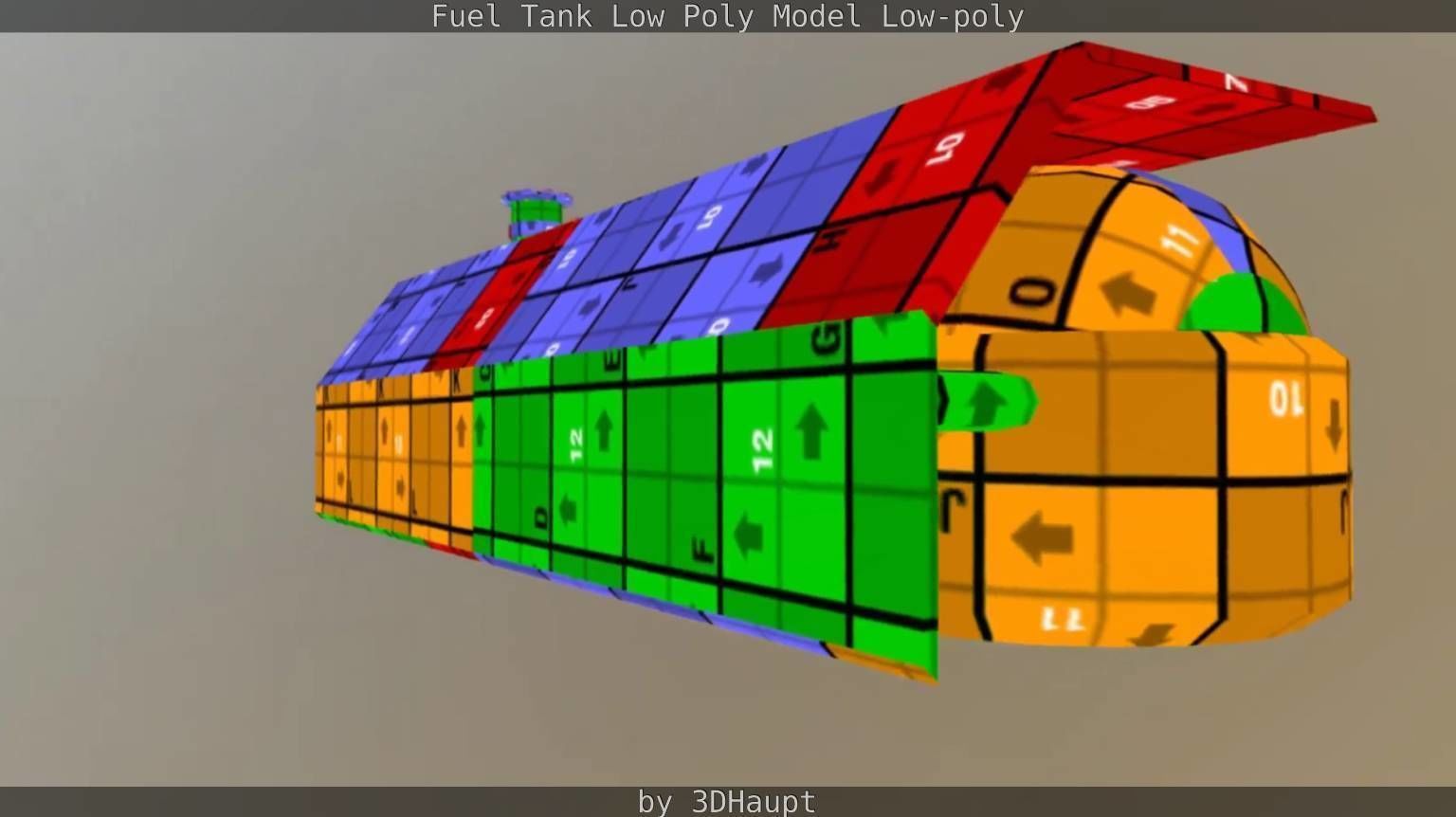Fuel Tank Low Poly Model Low-poly 3D model_70