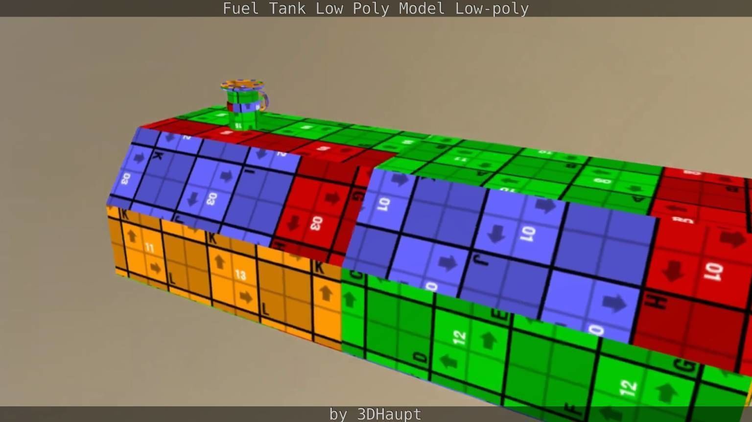 Fuel Tank Low Poly Model Low-poly 3D model_69