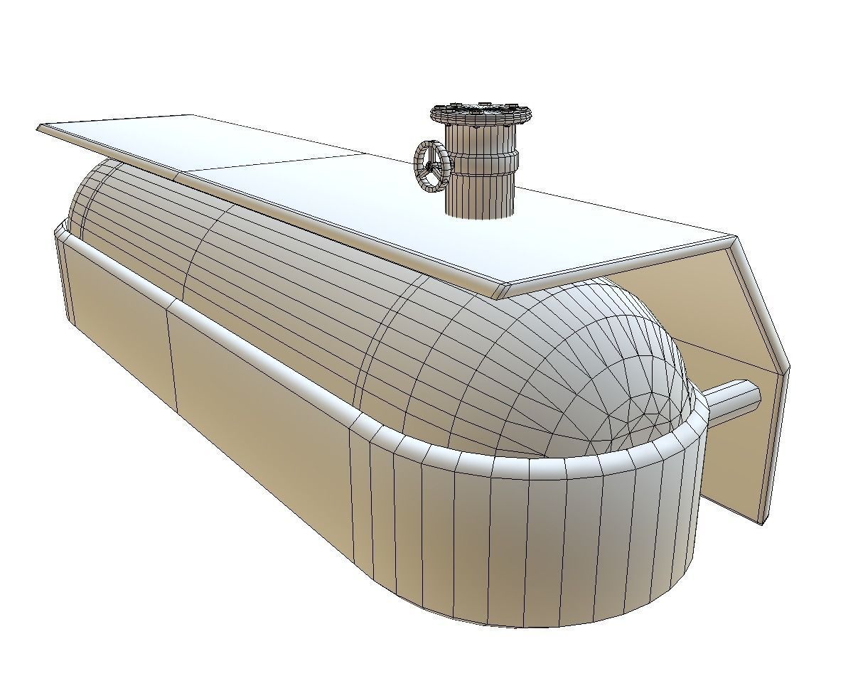 Fuel Tank Low Poly Model Low-poly 3D model_0