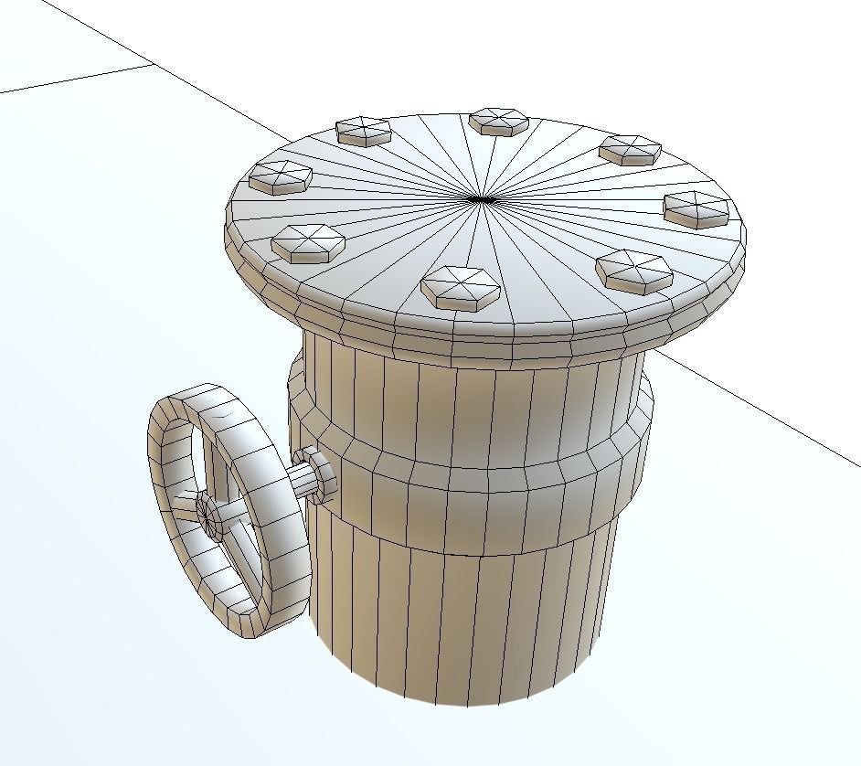 Fuel Tank Low Poly Model Low-poly 3D model_3