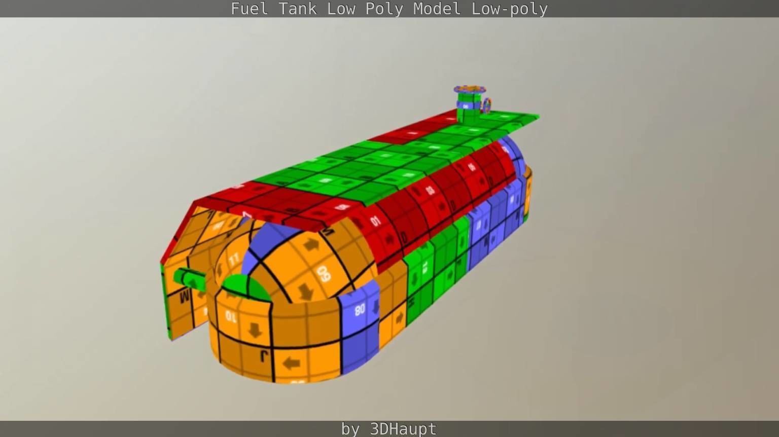 Fuel Tank Low Poly Model Low-poly 3D model_74