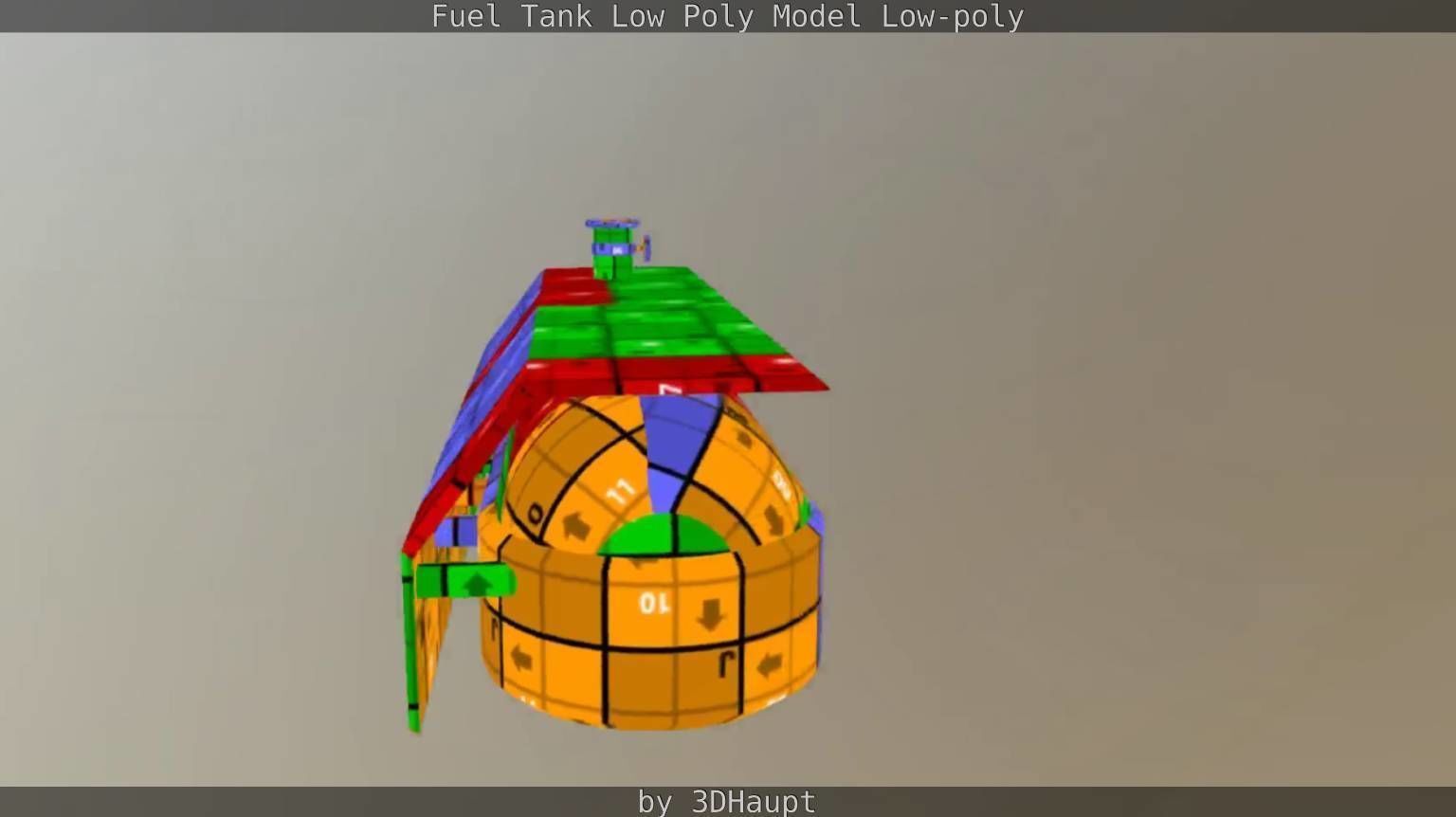 Fuel Tank Low Poly Model Low-poly 3D model_71