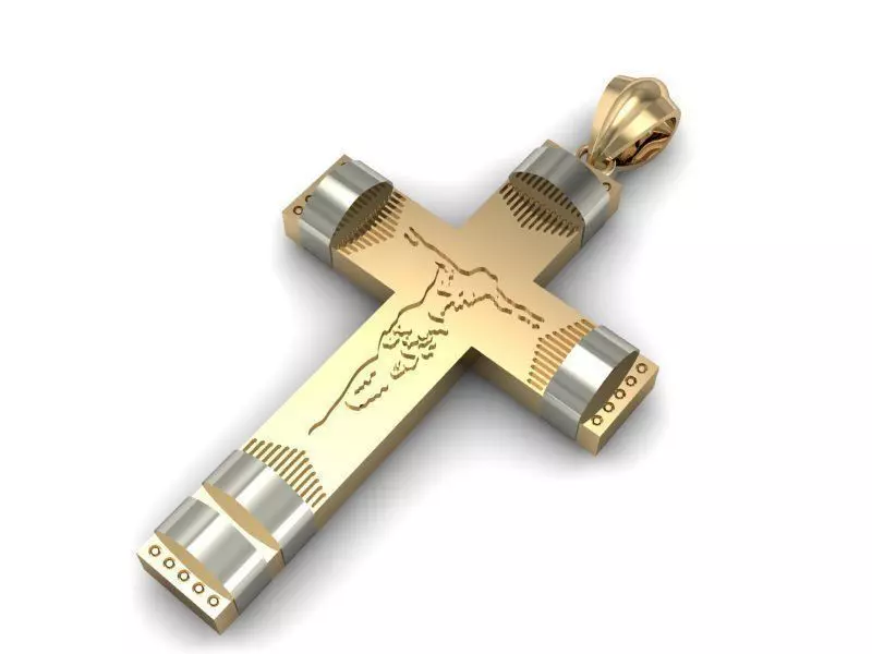 pendant cross jesus christmas 3D print model_0