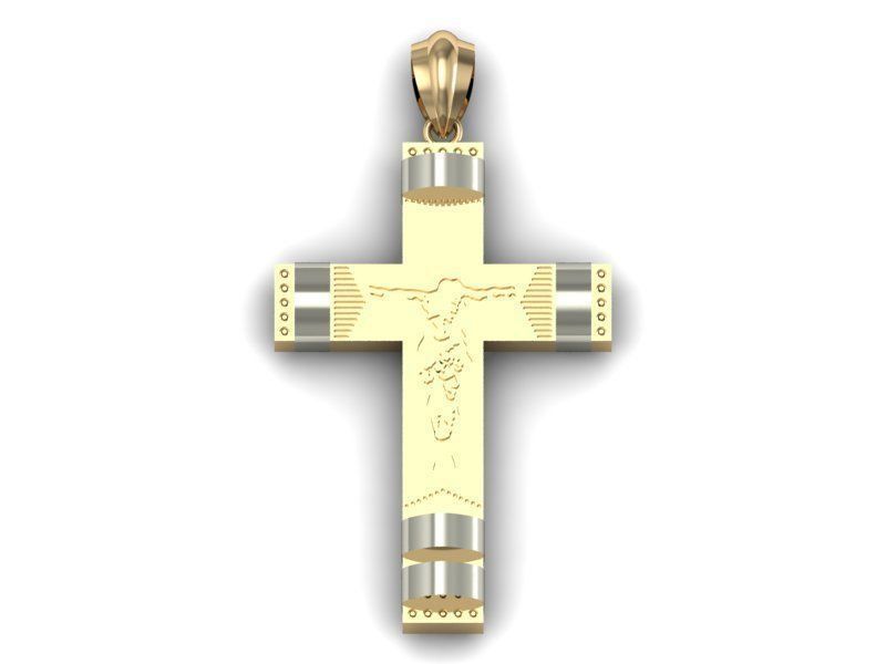 pendant cross jesus christmas 3D print model_1