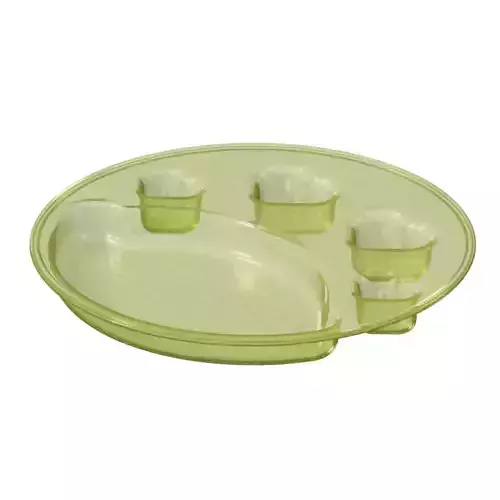 Transparent Stylish Heart Dinner Plate