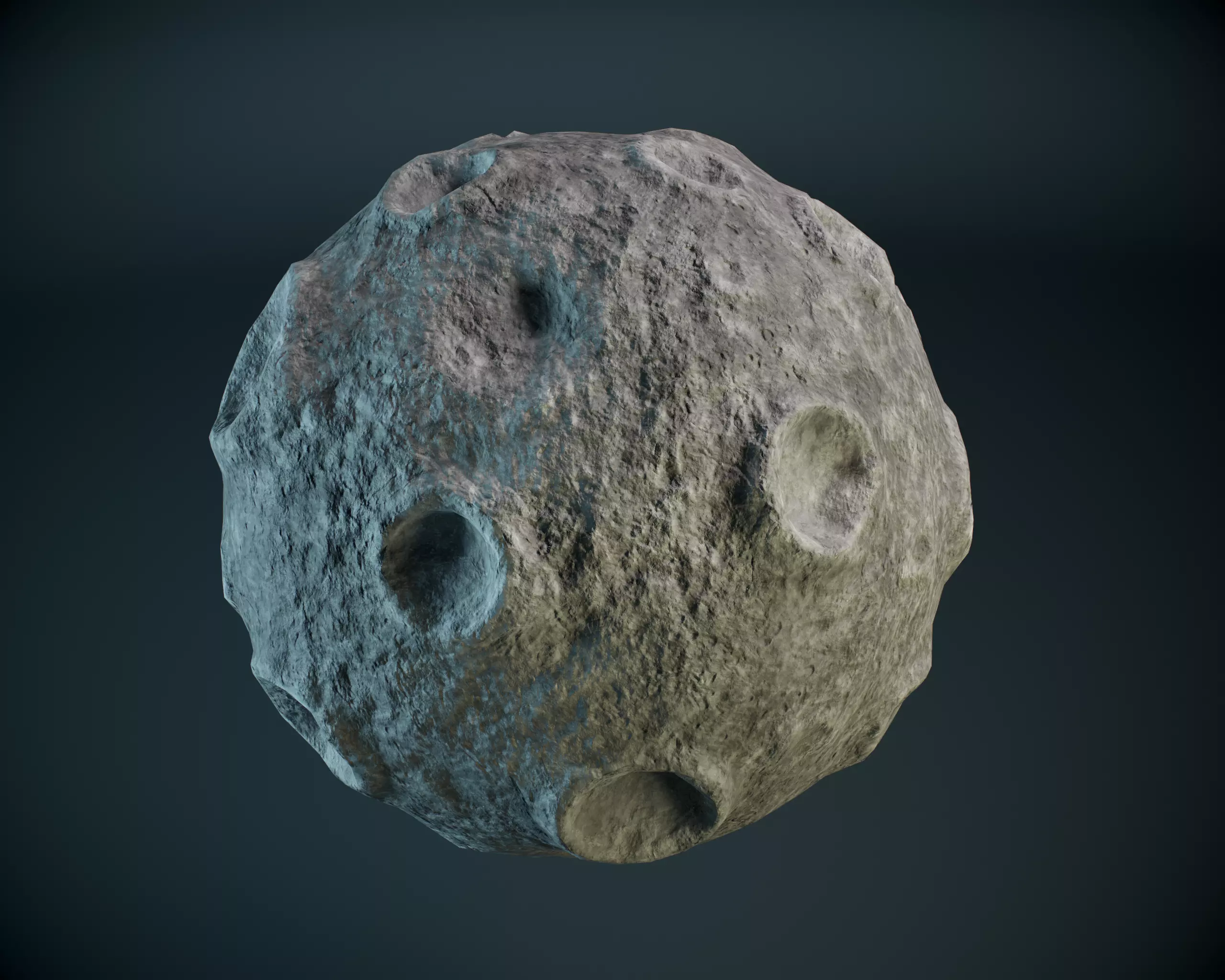 Cartoon Moon PBR Low-poly 3D model_0
