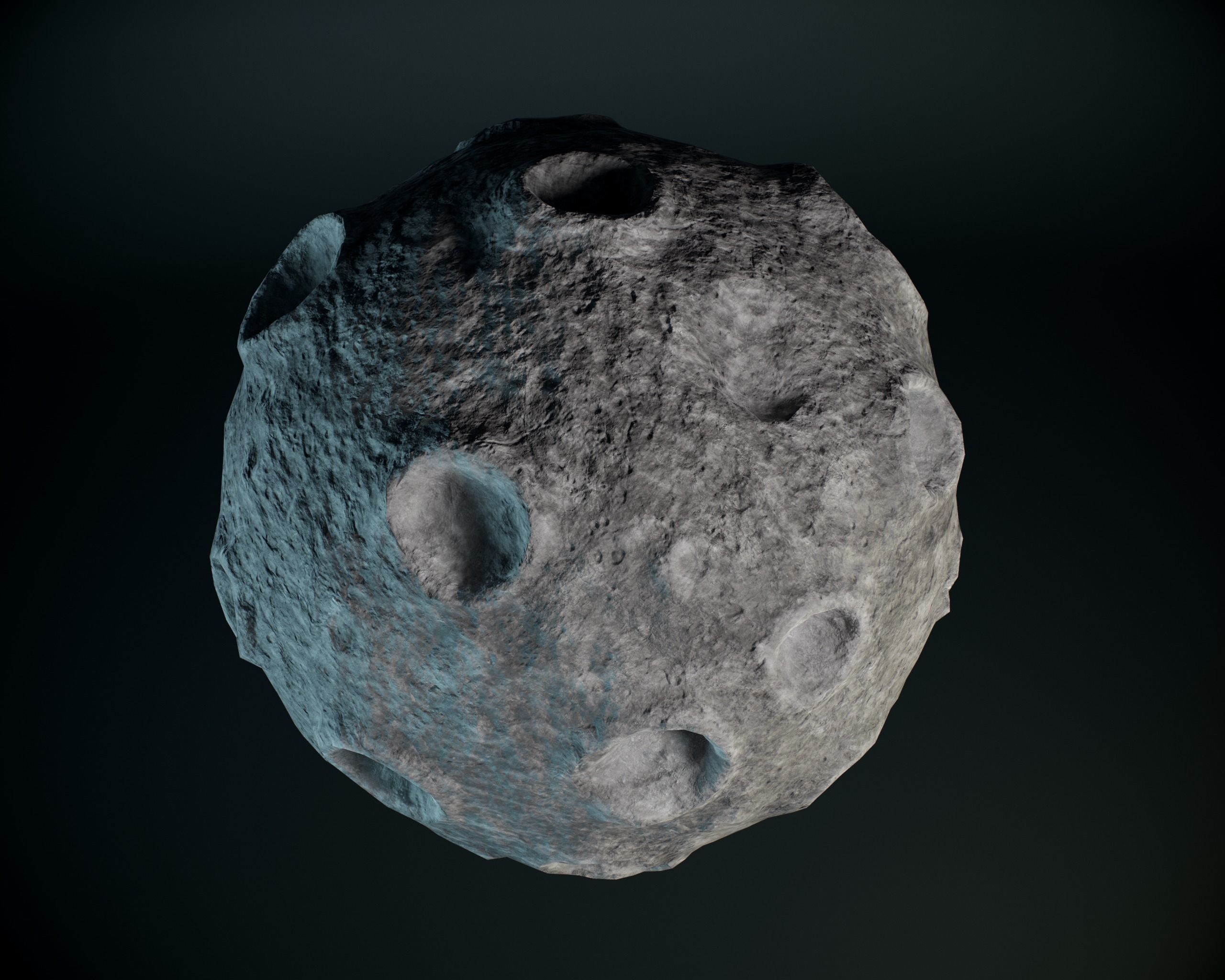 Cartoon Moon PBR Low-poly 3D model_3