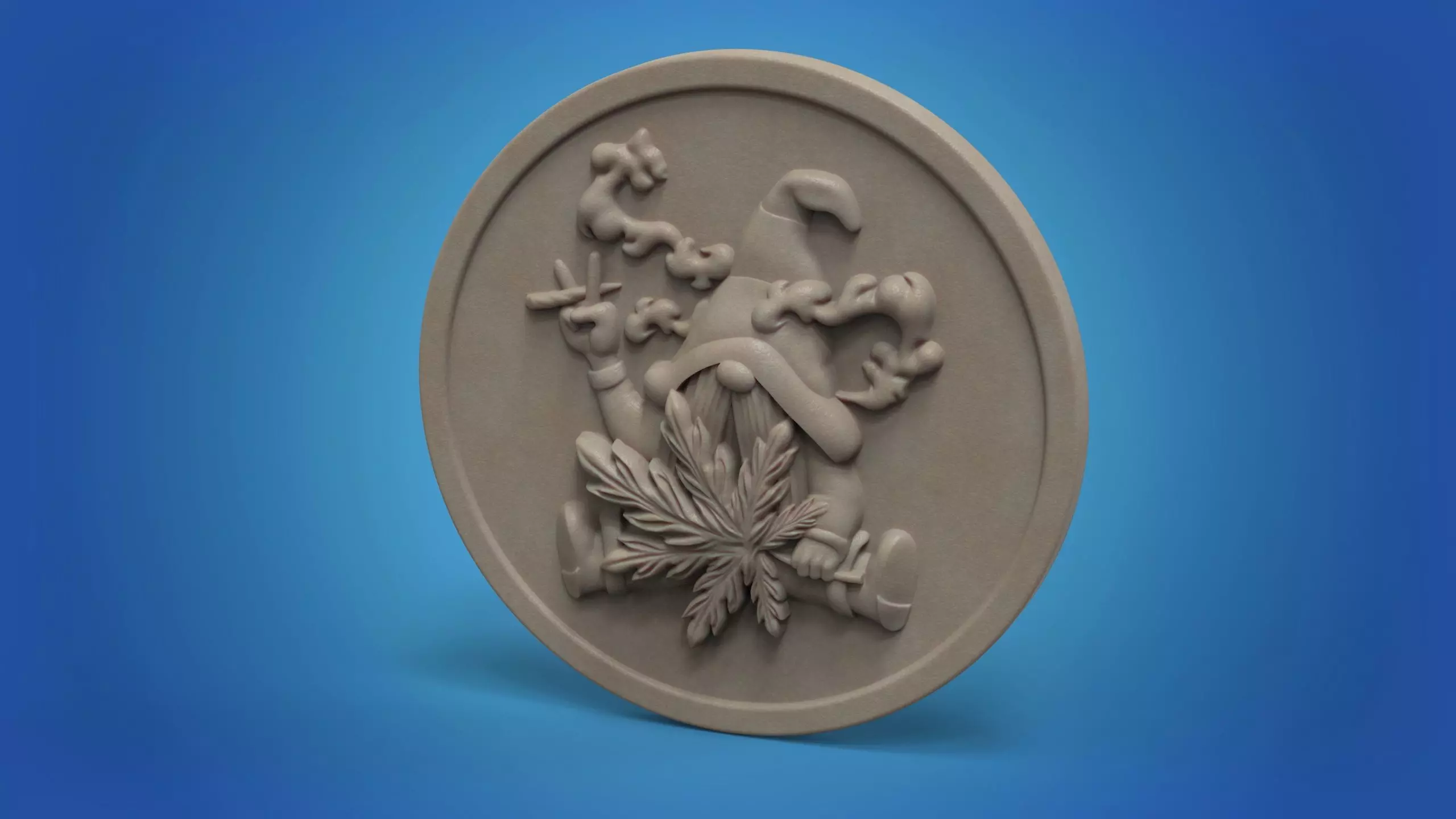 Christmas Santa STL model for CNC router and 3D printing 3D print model