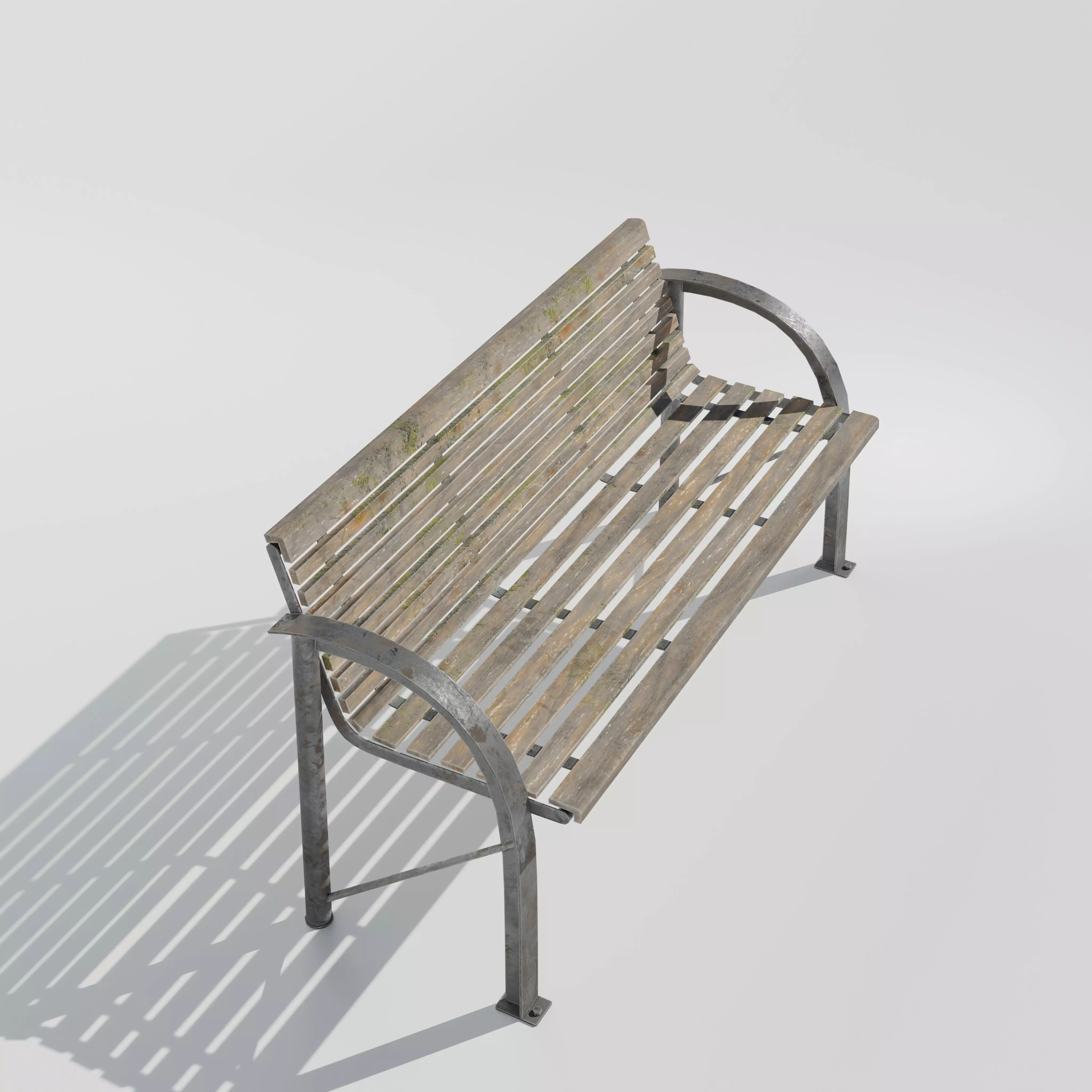 Realistic Park Bench - European Urban Asset Free low-poly 3D model