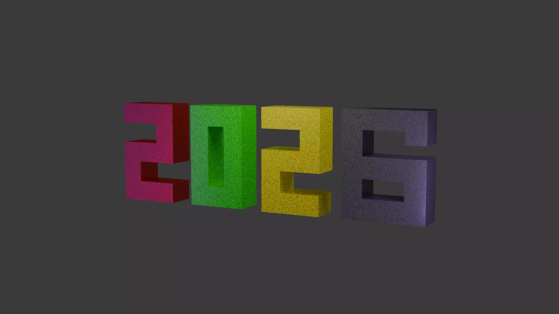 New Year 3D Text Free 3D model