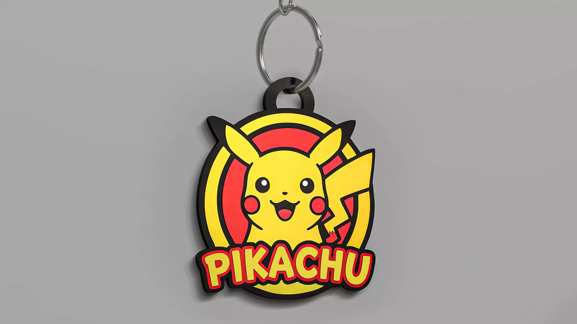 Pikachu keychain 01 3D print model