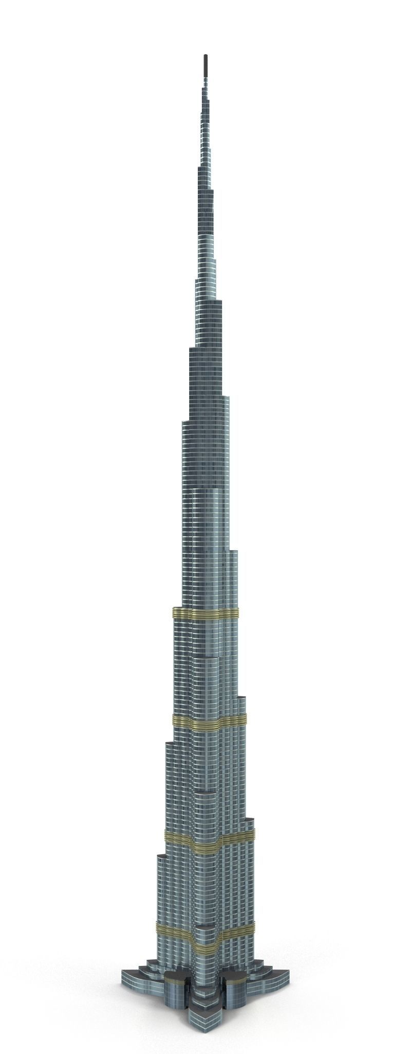 Burj Khalifa Low-poly 3D model_10