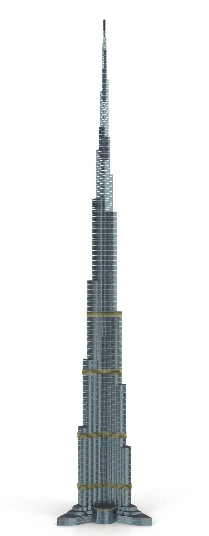 Burj Khalifa Low-poly 3D model_1