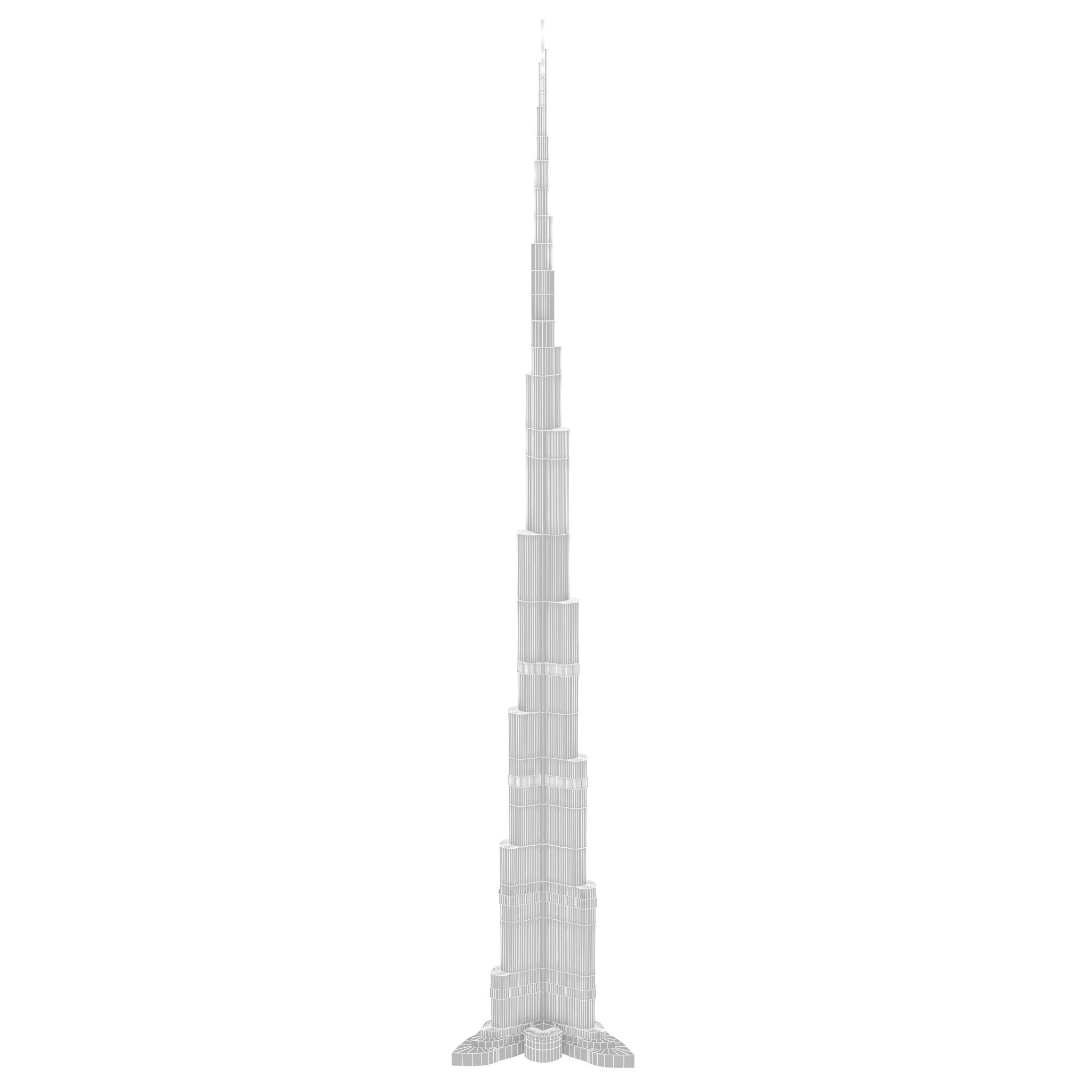 Burj Khalifa Low-poly 3D model_2