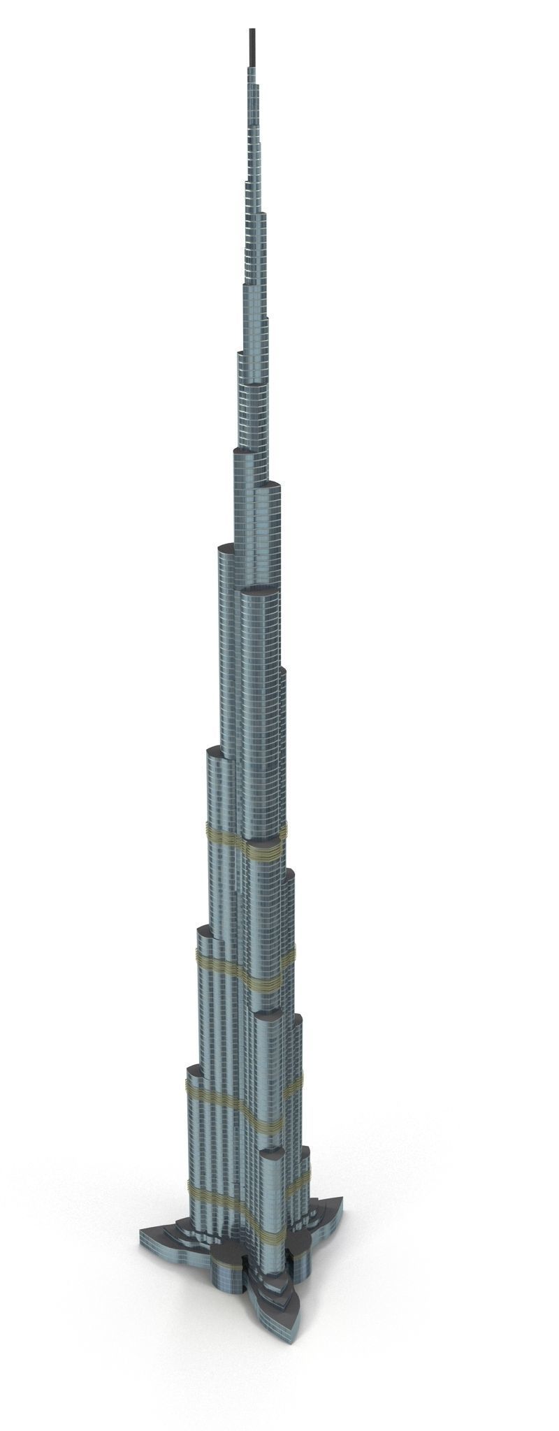 Burj Khalifa Low-poly 3D model_4