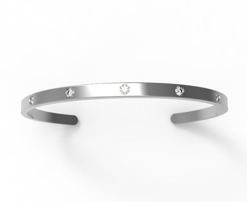 0537 Cuff Bracelet 3D print model_3