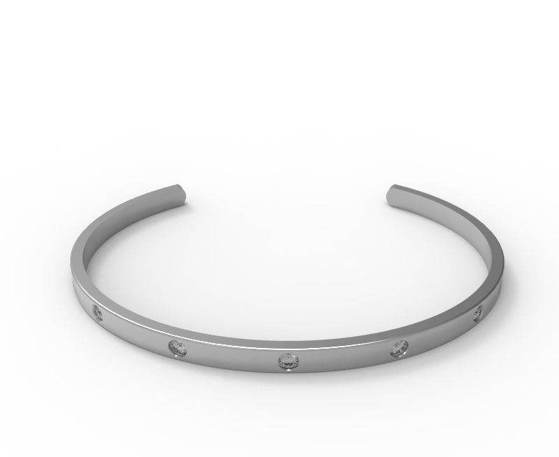0537 Cuff Bracelet 3D print model_1