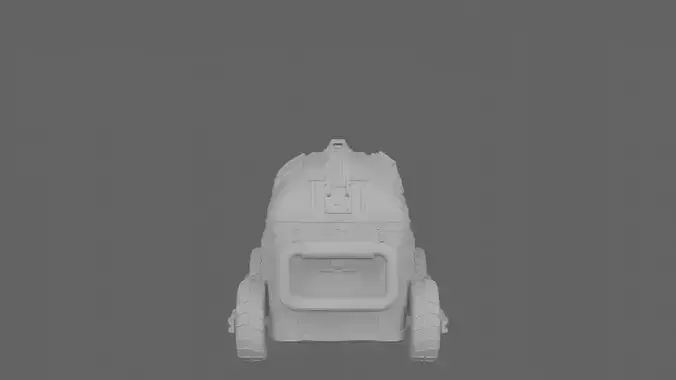 3D of Heavy-Duty Bank Security Cart Compartmentalized Interior 3D model 6