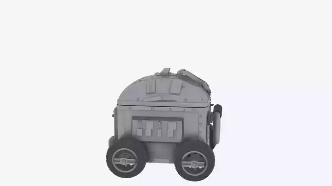 3D of Heavy-Duty Bank Security Cart Compartmentalized Interior 3D model 3