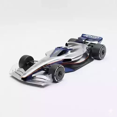 APXGP Concept Formula Racing Car Low-poly 3D model 3
