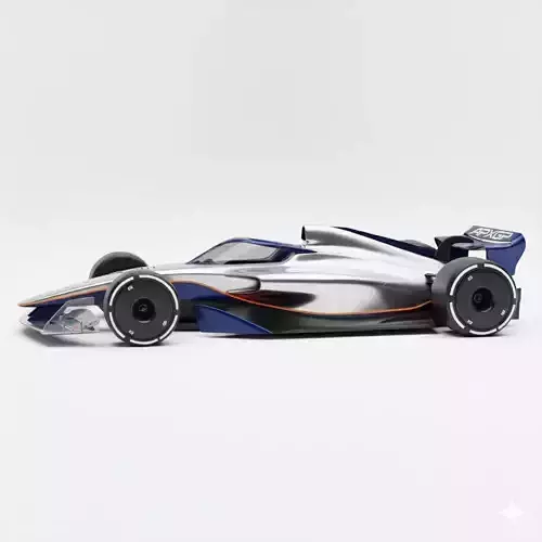 APXGP Concept Formula Racing Car Low-poly 3D model 2