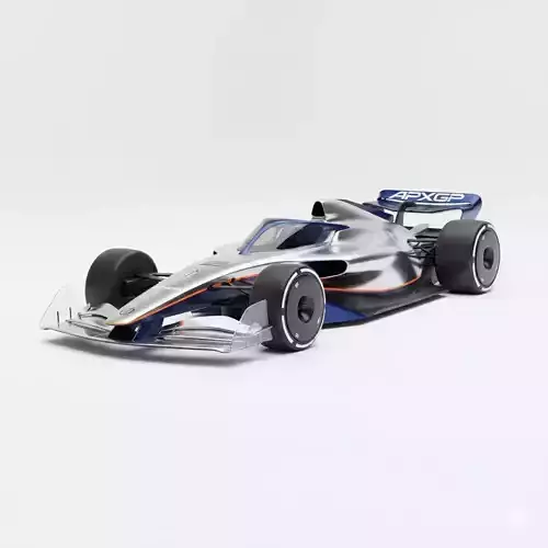 APXGP Concept Formula Racing Car Low-poly 3D model