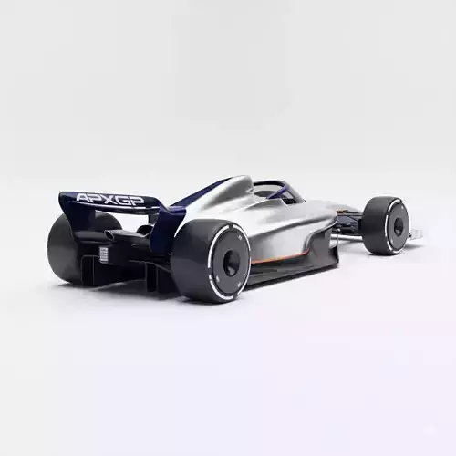 APXGP Concept Formula Racing Car Low-poly 3D model 7