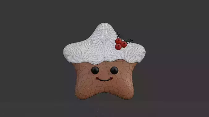 christmas cookie 3D model 3
