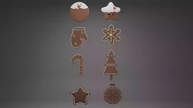 christmas cookie 3D model