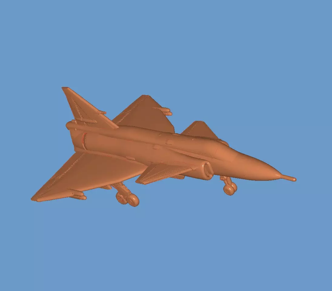 SAAB 37 VIGGEN 1 To 350 SCALE 3D print model