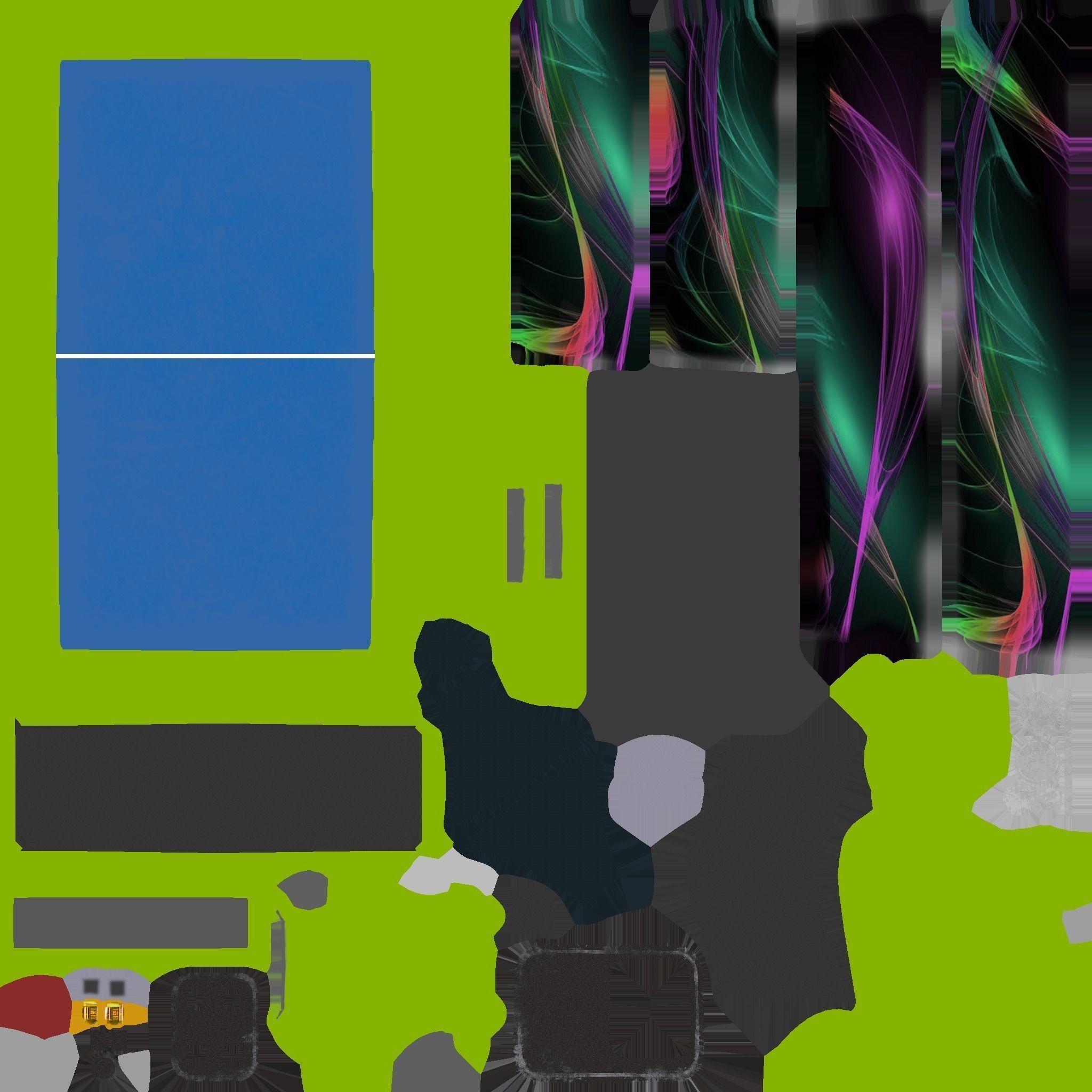 Air Hockey Table Low-poly 3D model_3