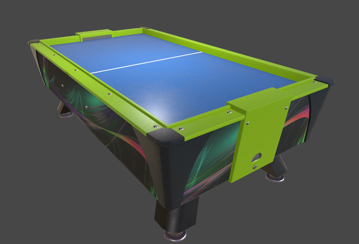 Air Hockey Table Low-poly 3D model_7