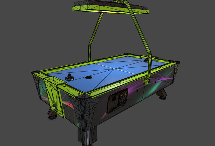 Air Hockey Table Low-poly 3D model_8