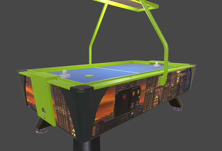 Air Hockey Table Low-poly 3D model_9
